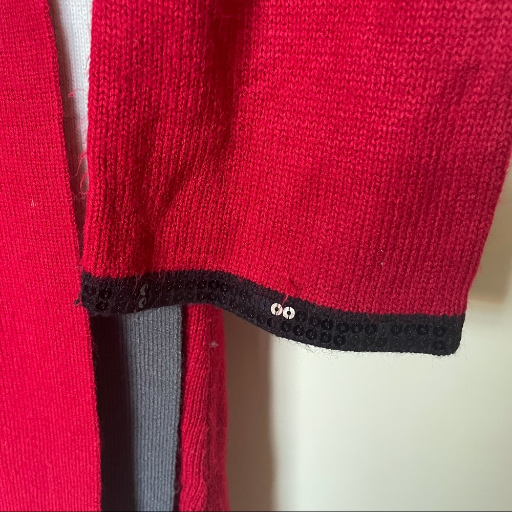 Style & Co Red Color Block Sparkly Sweater Dress - image 4